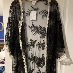 Brand new black lace coverup